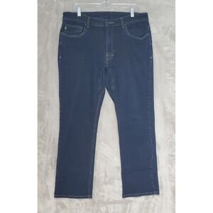 Stio Rivet Jeans Mens Size 38S Dark Denim Stretch Straight Cotton Blend EUC